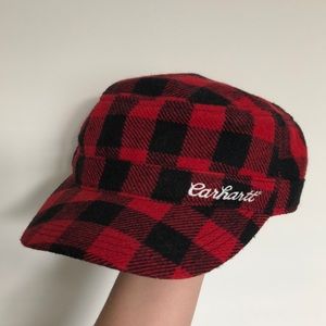 Carhartt Wool Buffalo Plaid Military cap - Red and Black